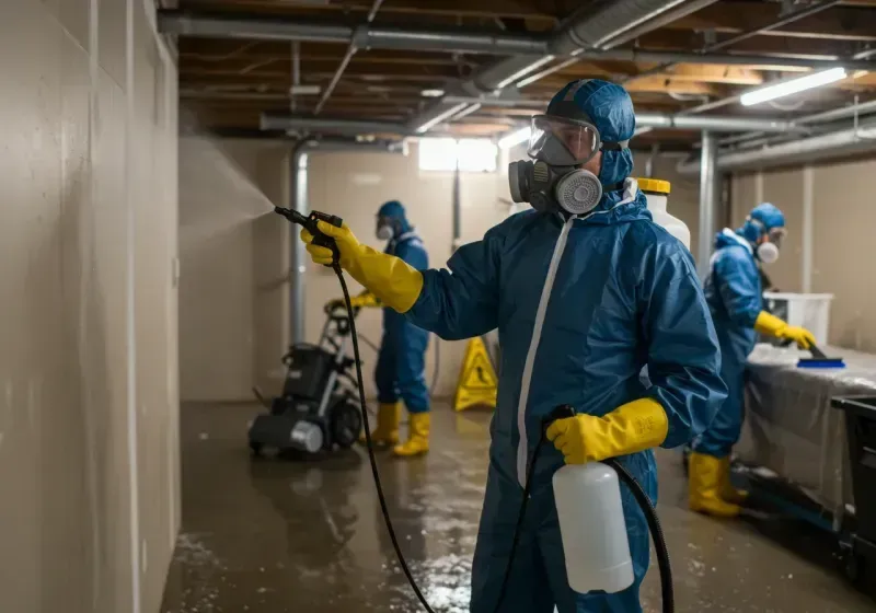 Basement Sanitization and Antimicrobial Treatment process in Caldwell County, TX