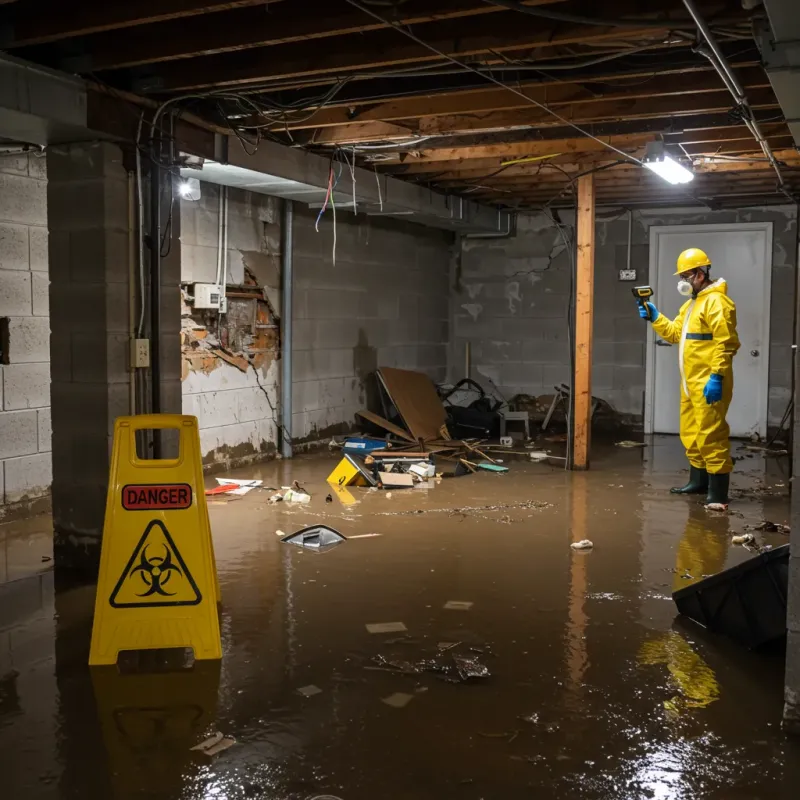 Flooded Basement Electrical Hazard in Caldwell County, TX Property